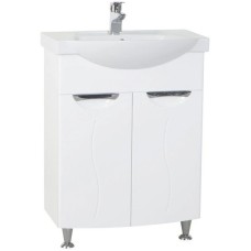 Тумба с раковиной белый глянец 65,5 см Bellezza Глория 4639510000017 + 4640021060940