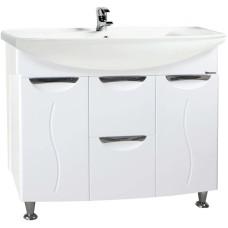 Тумба с раковиной белый глянец 86,5 см Bellezza Глория 4638514000016 + 4620008197357