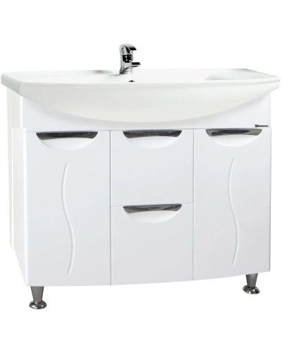 Тумба с раковиной белый глянец 86,5 см Bellezza Глория 4638514000016 + 4620008197357