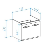 Тумба с раковиной белый глянец 60 см Bellezza Джела 4639809540019 + 4620000148562