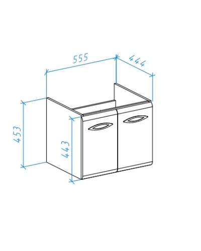 Тумба с раковиной белый глянец 60 см Bellezza Джела 4639809540019 + 4620000148562