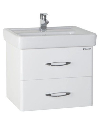 Тумба с раковиной белый глянец 60 см Bellezza Джела 4639809670013 + 4620000148562