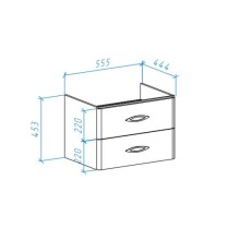 Тумба с раковиной белый глянец 60 см Bellezza Джела 4639809670013 + 4620000148562