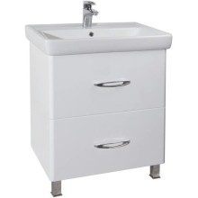 Тумба с раковиной белый глянец 60 см Bellezza Джела 4639809110014 + 4620000148562