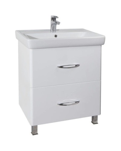 Тумба с раковиной белый глянец 60 см Bellezza Джела 4639809110014 + 4620000148562