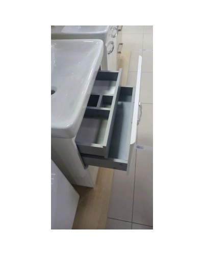 Тумба с раковиной белый глянец 60 см Bellezza Джела 4639809110014 + 4620000148562