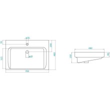 Тумба с раковиной белый глянец 70 см Bellezza Джела 4639811540014 + 4620000148555