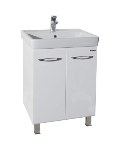 Тумба с раковиной белый глянец 70 см Bellezza Джела 4639811660019 + 4620000148555