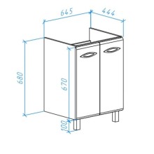 Тумба с раковиной белый глянец 70 см Bellezza Джела 4639811660019 + 4620000148555