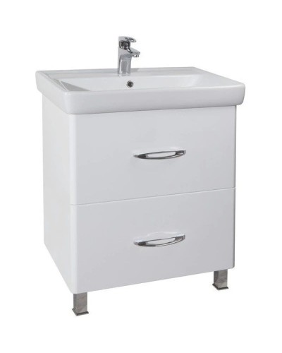 Тумба с раковиной белый глянец 70 см Bellezza Джела 4639811110019 + 4620000148555