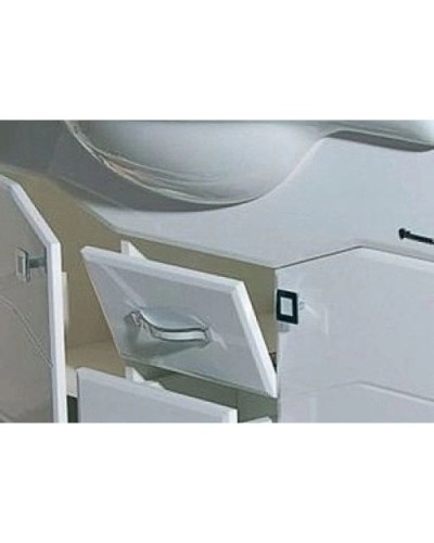 Тумба с раковиной белый глянец 87,5 см Bellezza Джулия 4631214000010 + 4620008197456