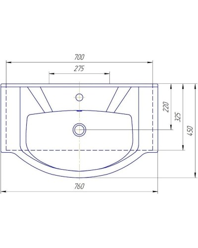 Тумба с раковиной белый глянец 76 см Bellezza Дрея 4631312000011 + 4620008197371