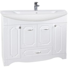 Тумба с раковиной белый глянец 106,5 см Bellezza Кантри 4639918000015 + 4620008197340