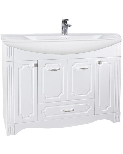 Тумба с раковиной белый глянец 106,5 см Bellezza Кантри 4639918000015 + 4620008197340