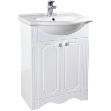 Тумба с раковиной белый глянец 60 см Bellezza Кантри 4639909000017 + 4607104871206