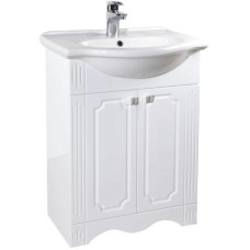 Тумба с раковиной белый глянец 60 см Bellezza Кантри 4639909000017 + 4607104871206