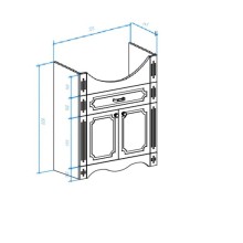 Тумба с раковиной белый глянец 76 см Bellezza Кантри 4639912000011 + 4620008197470