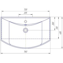 Тумба с раковиной белый глянец 76 см Bellezza Кантри 4639912000011 + 4620008197470