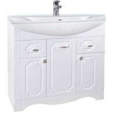 Тумба с раковиной белый глянец 86,5 см Bellezza Кантри 4639914000019 + 4620008197357