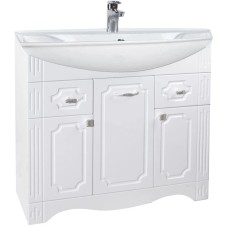 Тумба с раковиной белый глянец 86,5 см Bellezza Кантри 4639914000019 + 4620008197357