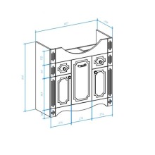 Тумба с раковиной белый глянец 86,5 см Bellezza Кантри 4639914000019 + 4620008197357