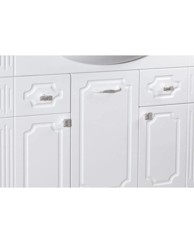 Тумба с раковиной белый глянец 86,5 см Bellezza Кантри 4639914000019 + 4620008197357