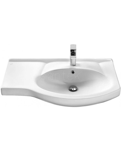 Тумба с раковиной белый глянец 83 см Bellezza Коралл 4632014142016 + 4620000142379