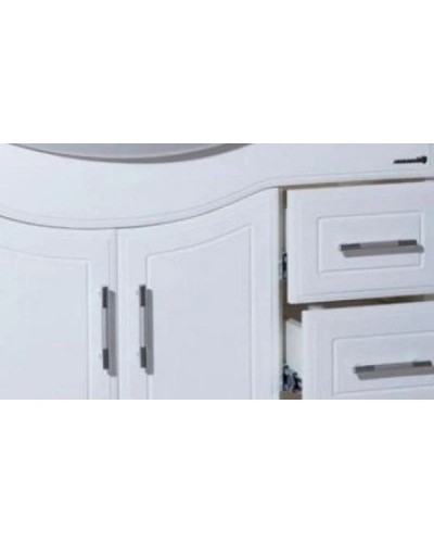 Тумба с раковиной белый глянец 83 см Bellezza Коралл 4632014141019 + 4620000142362