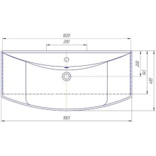 Тумба с раковиной красный глянец/белый глянец 106,5 см Bellezza Лагуна 4632118110034 + 4620008197340