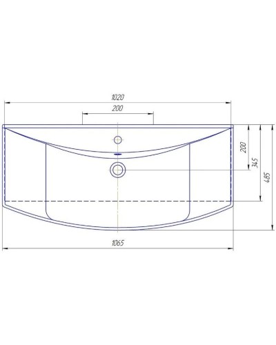Тумба с раковиной красный глянец/белый глянец 106,5 см Bellezza Лагуна 4632118110034 + 4620008197340