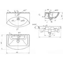 Тумба с раковиной красный глянец/белый глянец 65 см Bellezza Лагуна 4632110240036 + 4620000149897
