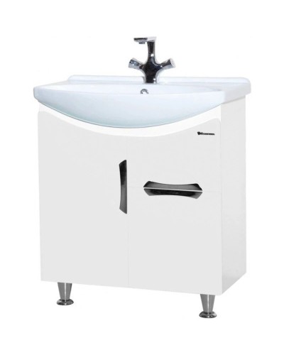 Тумба с раковиной белый глянец 65 см Bellezza Лагуна 4632110090013 + 4620000149897