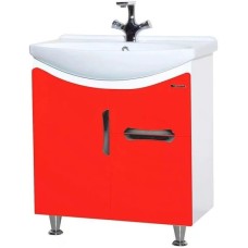 Тумба с раковиной красный глянец/белый глянец 65 см Bellezza Лагуна 4632110090037 + 4620000149897