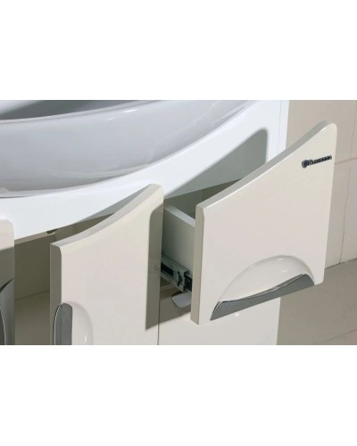 Тумба с раковиной белый глянец 76 см Bellezza Лагуна 4632112110016 + 4620008197470