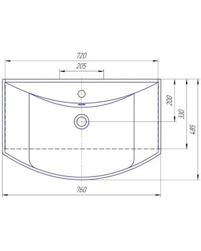 Тумба с раковиной черный глянец/белый глянец 76 см Bellezza Лагуна 4632112110047 + 4620008197470