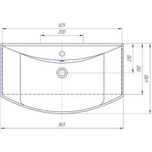 Тумба с раковиной белый глянец 86,5 см Bellezza Лагуна 4632114110014 + 4620008197357