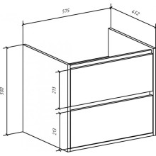 Тумба с раковиной белый глянец 61 см Bellezza Лоренцо 4639109270012 + 4660018640344