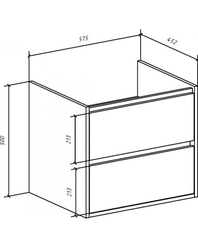 Тумба с раковиной серебро 61 см Bellezza Лоренцо 4639109270364 + 4660018640344