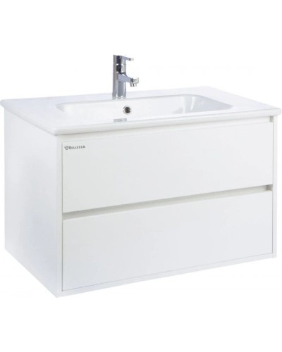 Тумба с раковиной белый глянец 77,6 см Bellezza Лоренцо 4639113270015 + 4660018640177