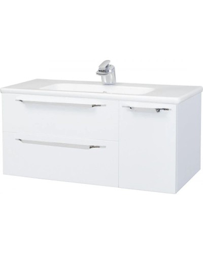 Тумба с раковиной белый глянец 100,4 см Bellezza Луиджи 4639217270010 + 4660018641235