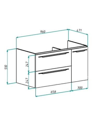 Тумба с раковиной белый глянец 100,4 см Bellezza Луиджи 4639217270010 + 4660018641235