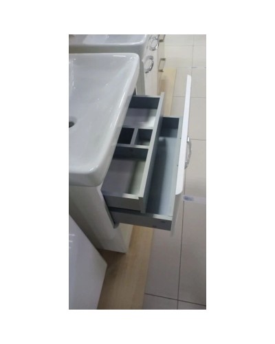 Тумба с раковиной белый глянец 70 см Bellezza Джела 4639811110019 + 4620000148555