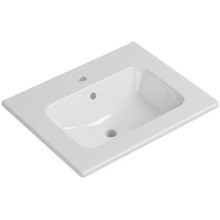 Тумба с раковиной белый глянец 61 см Bellezza Луиджи 4639209270011 + 4660018640344