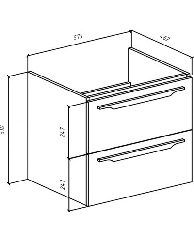 Тумба с раковиной серый 61 см Bellezza Луиджи 4639209270424 + 4660018640344
