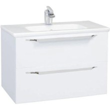 Тумба с раковиной белый глянец 77,6 см Bellezza Луиджи 4639213270014 + 4660018640177