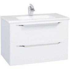 Тумба с раковиной белый глянец 77,6 см Bellezza Луиджи 4639213270014 + 4660018640177