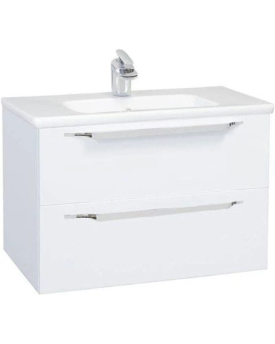 Тумба с раковиной белый глянец 77,6 см Bellezza Луиджи 4639213270014 + 4660018640177