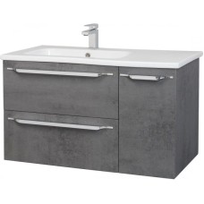 Тумба с раковиной серый 90 см Bellezza Луиджи 4639215272429 + 4660018641914