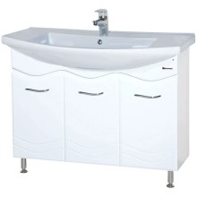 Тумба с раковиной белый глянец 106 см Bellezza Мари 4632918000016 + 4620008197388