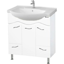 Тумба с раковиной белый глянец 76 см Bellezza Мари 4632912000012 + 4620008197371